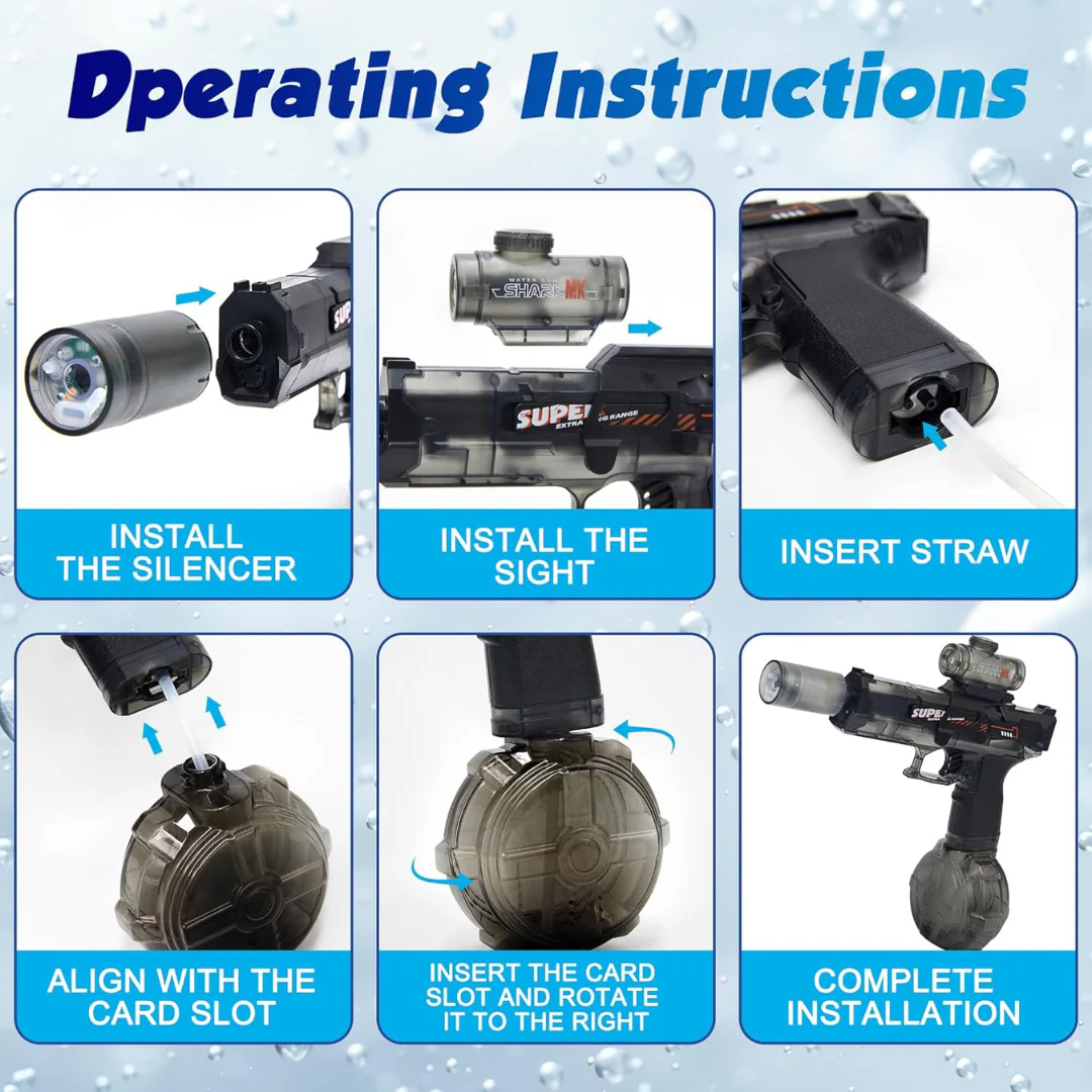 Pistola de Agua Eléctrica Automática, Alta Presión